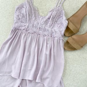 Eyelash Lace Light Purple Top
